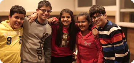 Children practicing together